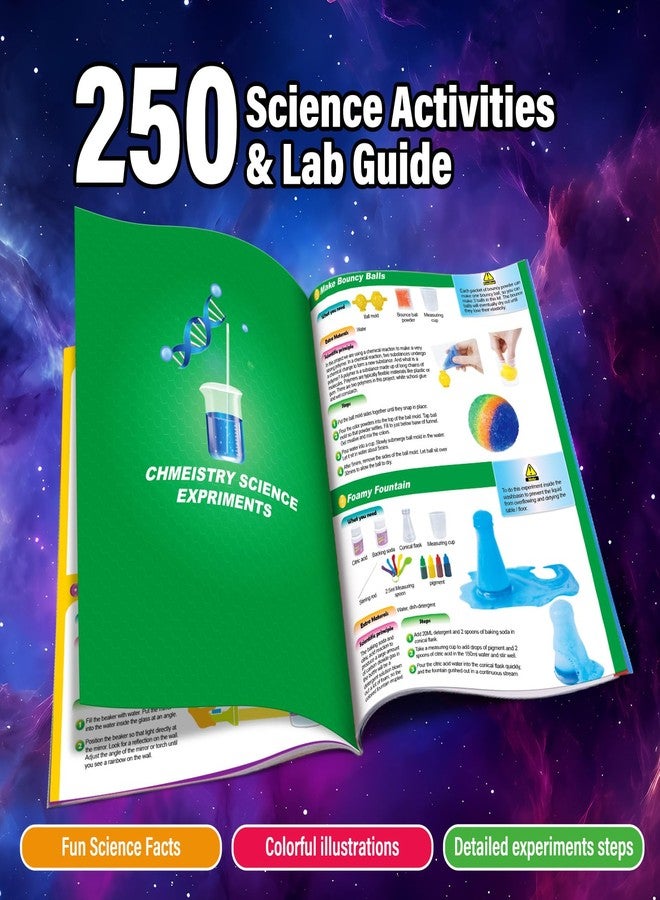 PATIFEED 250 Experiments Kits for Kids, Science S.T.E.M Projects Scientific Toys for Boys Girls Gifts Ideas Birthday Christmas, Erupting Volcano, Planet, Bouncy Ball,Chemistry Scientist Set - Image 3
